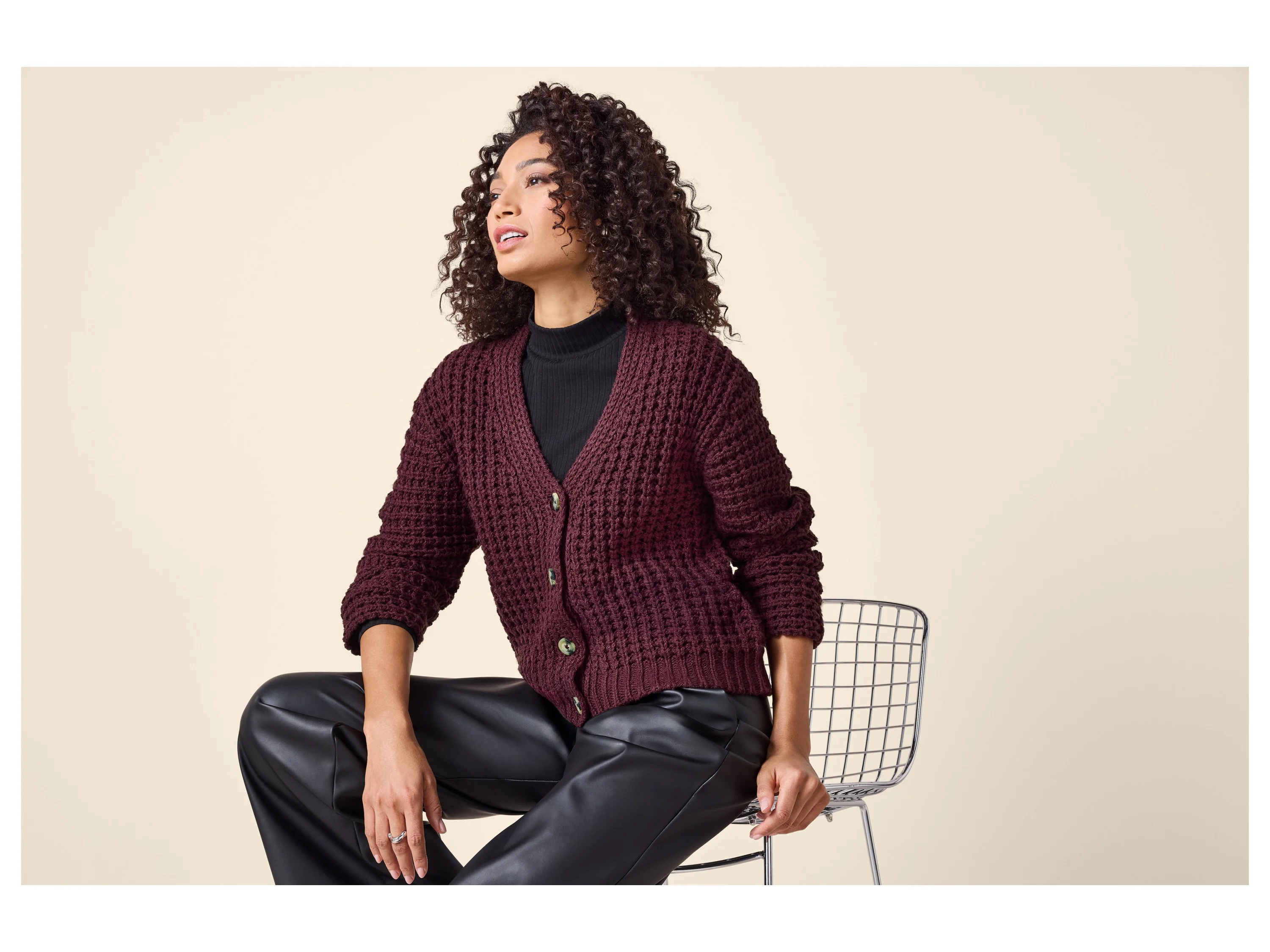 ESMARA® Damen Cardigan (Lila, S(36/38)) – Bild 2 von 4