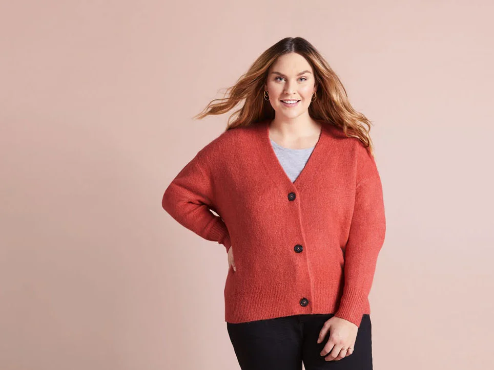 ESMARA® Damen Cardigan (Rot, 3XL (56/58)) – Bild 2 von 3