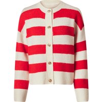 ESMARA® Damen Cardigan (Rot/weiß, L(44/46))