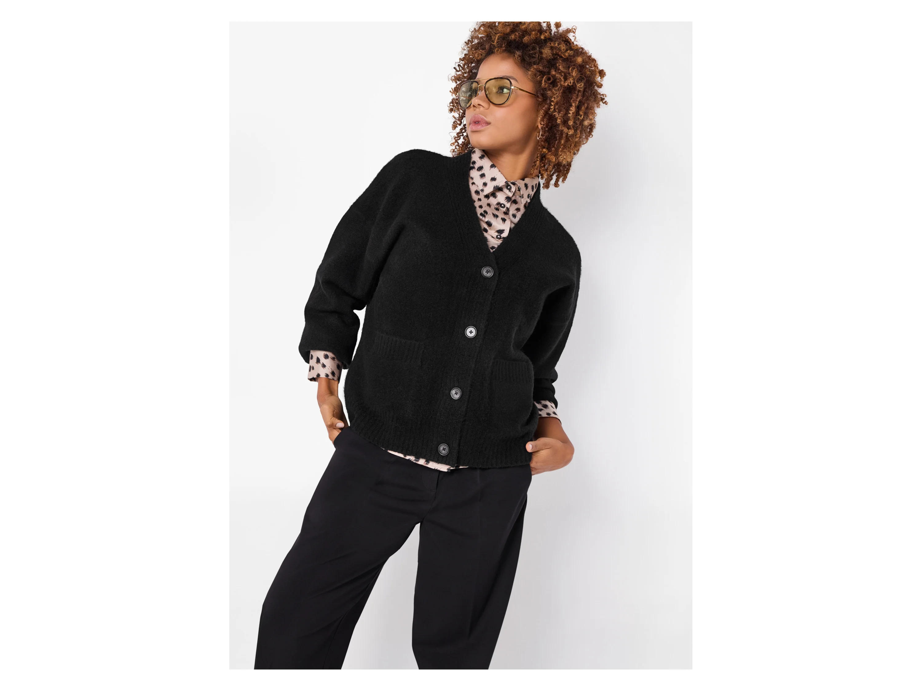 ESMARA® Damen Cardigan (Schwarz, XS(32/34)) – Bild 2 von 3