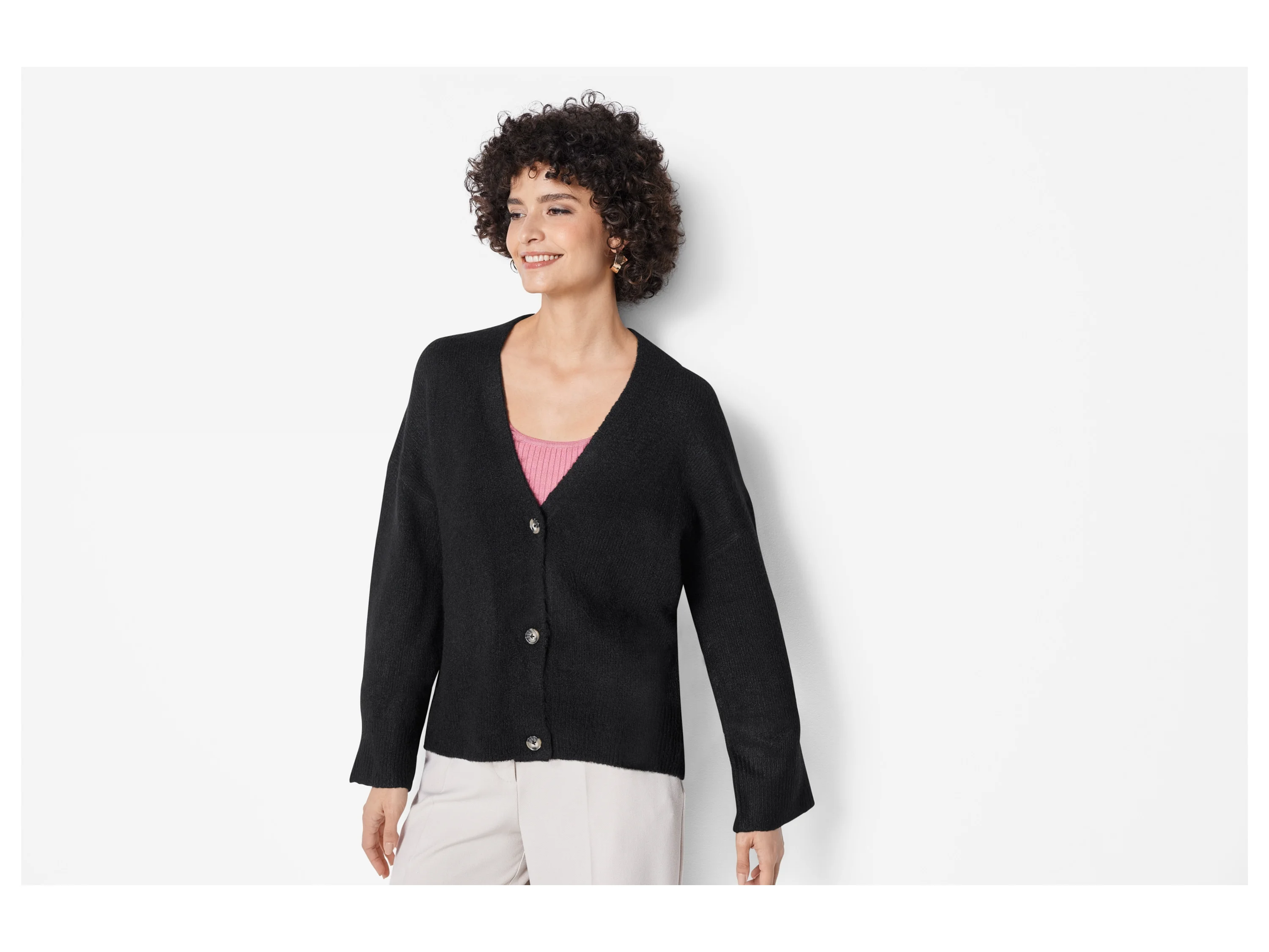 ESMARA® Damen Cardigan (Schwarz, L(44/46)) – Bild 2 von 3