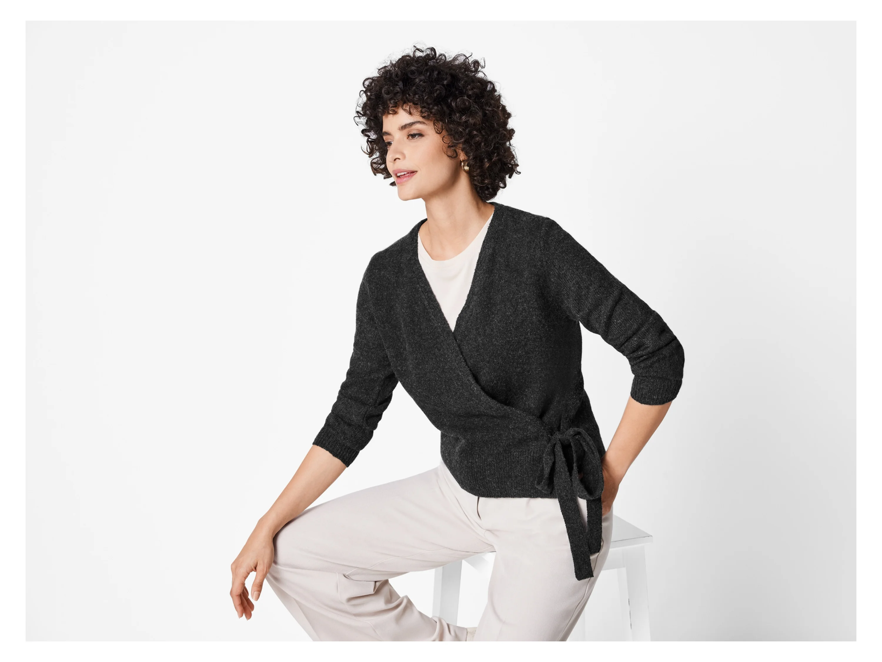 ESMARA® Damen Cardigan (Schwarz, XS (32/34)) – Bild 2 von 4