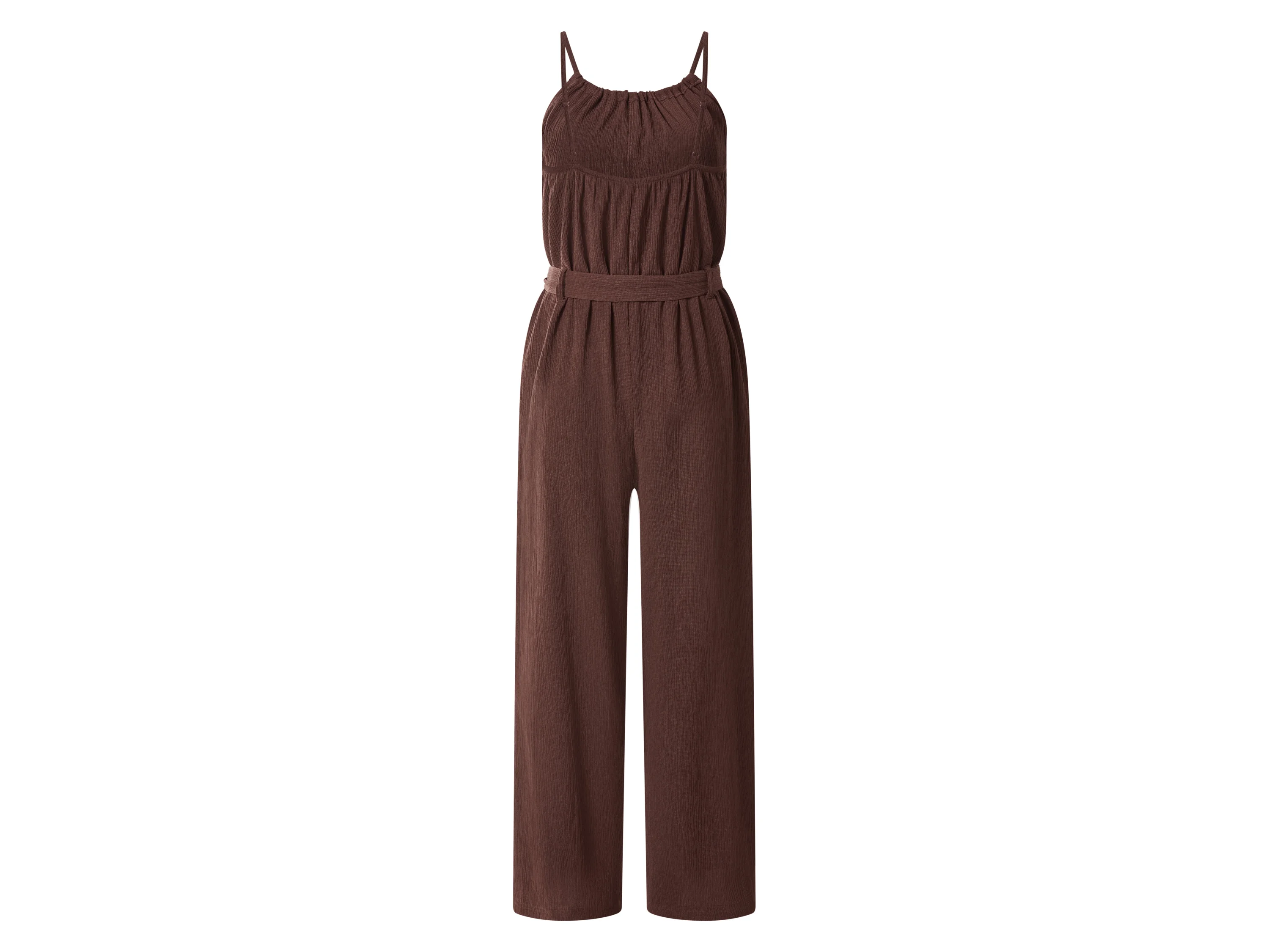ESMARA® Damen Crêpe-Jumpsuit (Braun, L(44/46)) – Bild 3 von 3