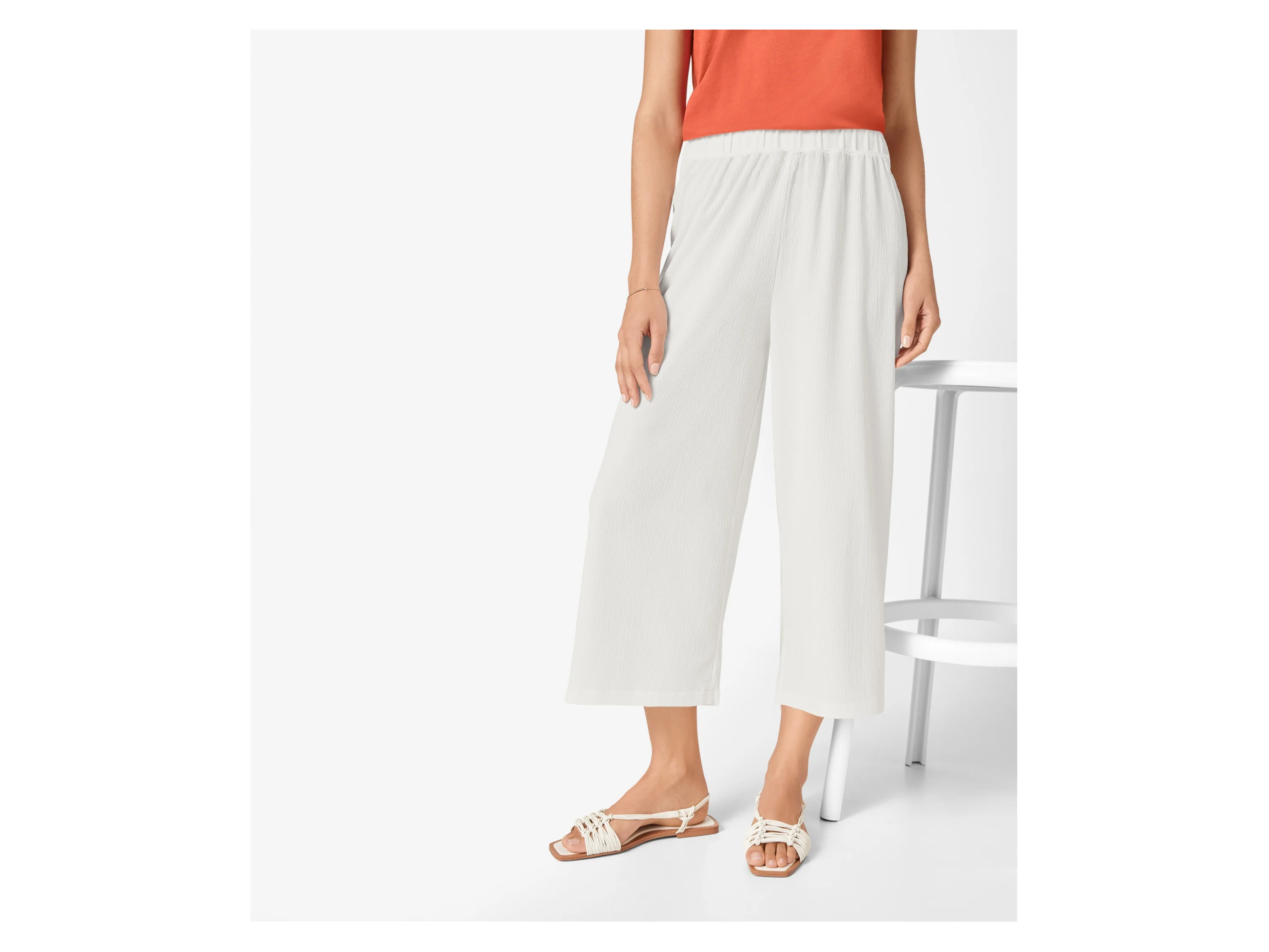 ESMARA® Damen Culotte Struktur (Weiß, S (36/38)) – Bild 2 von 4
