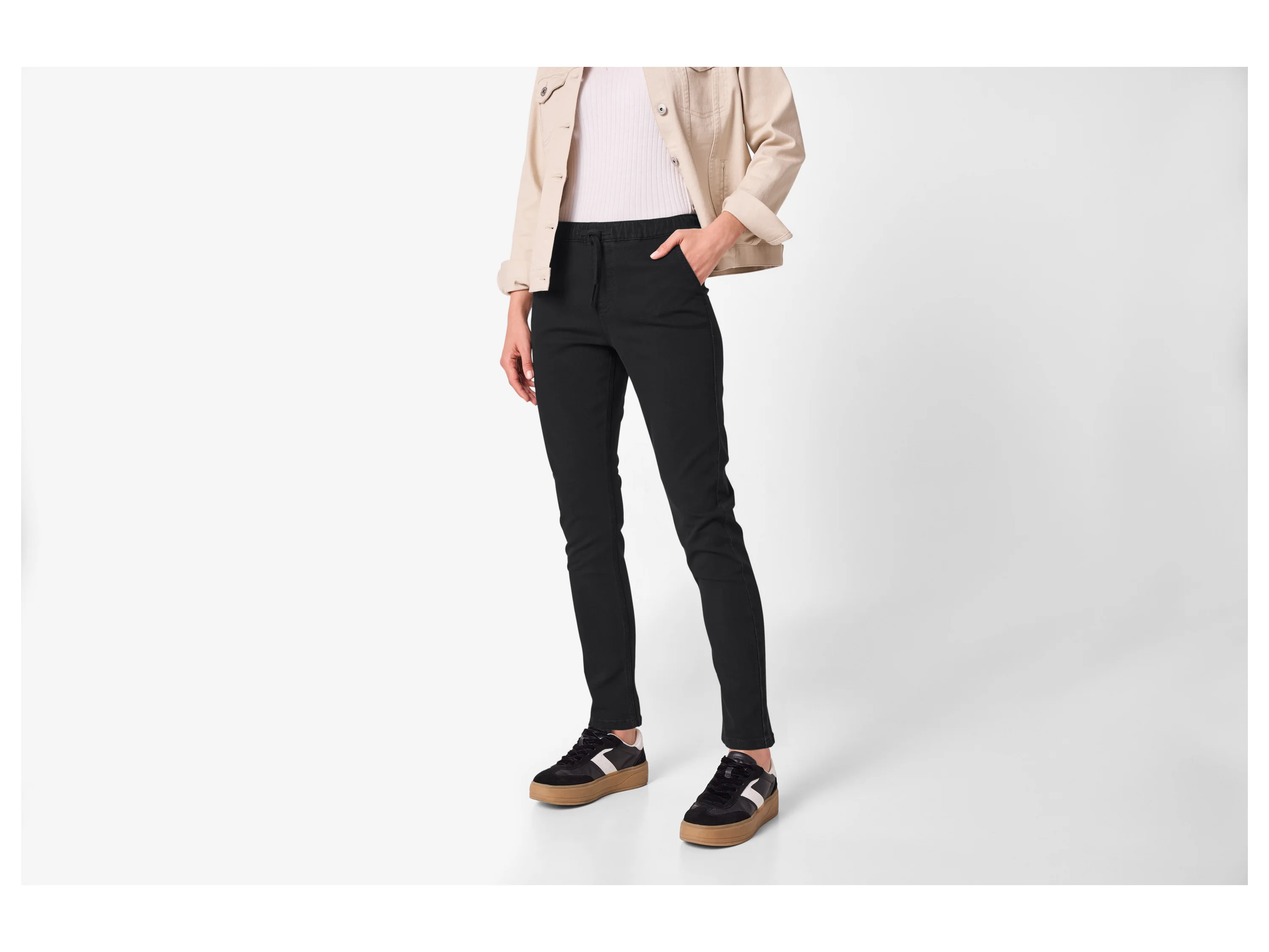 ESMARA® Damen Denim Jogger (Schwarz, 38) – Bild 2 von 3