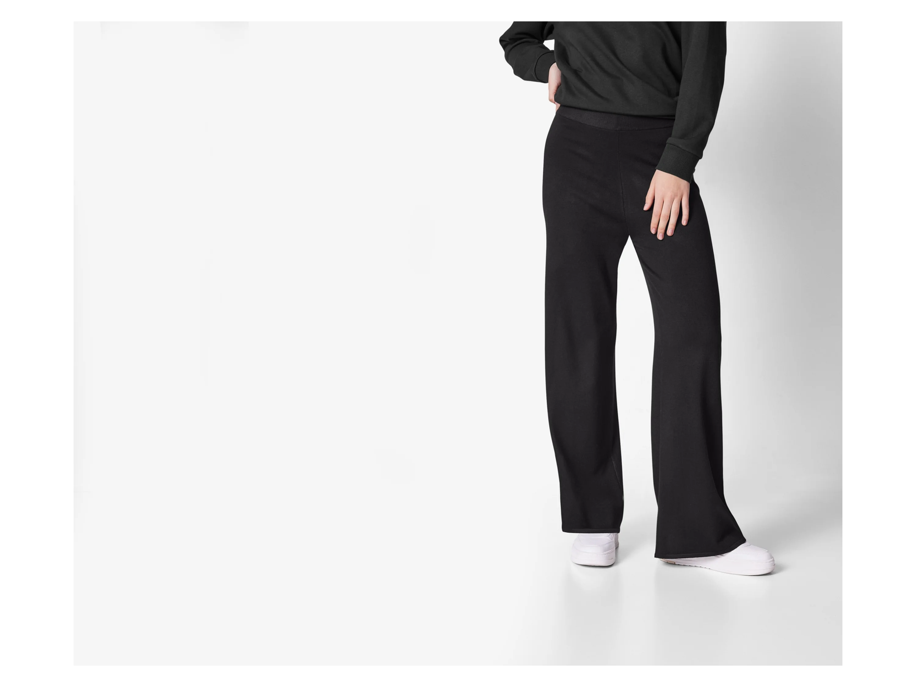 ESMARA® Damen Feinstrick Hose, besonders weich und anschmiegsam (Schwarz, XS(32/34)) – Bild 2 von 4
