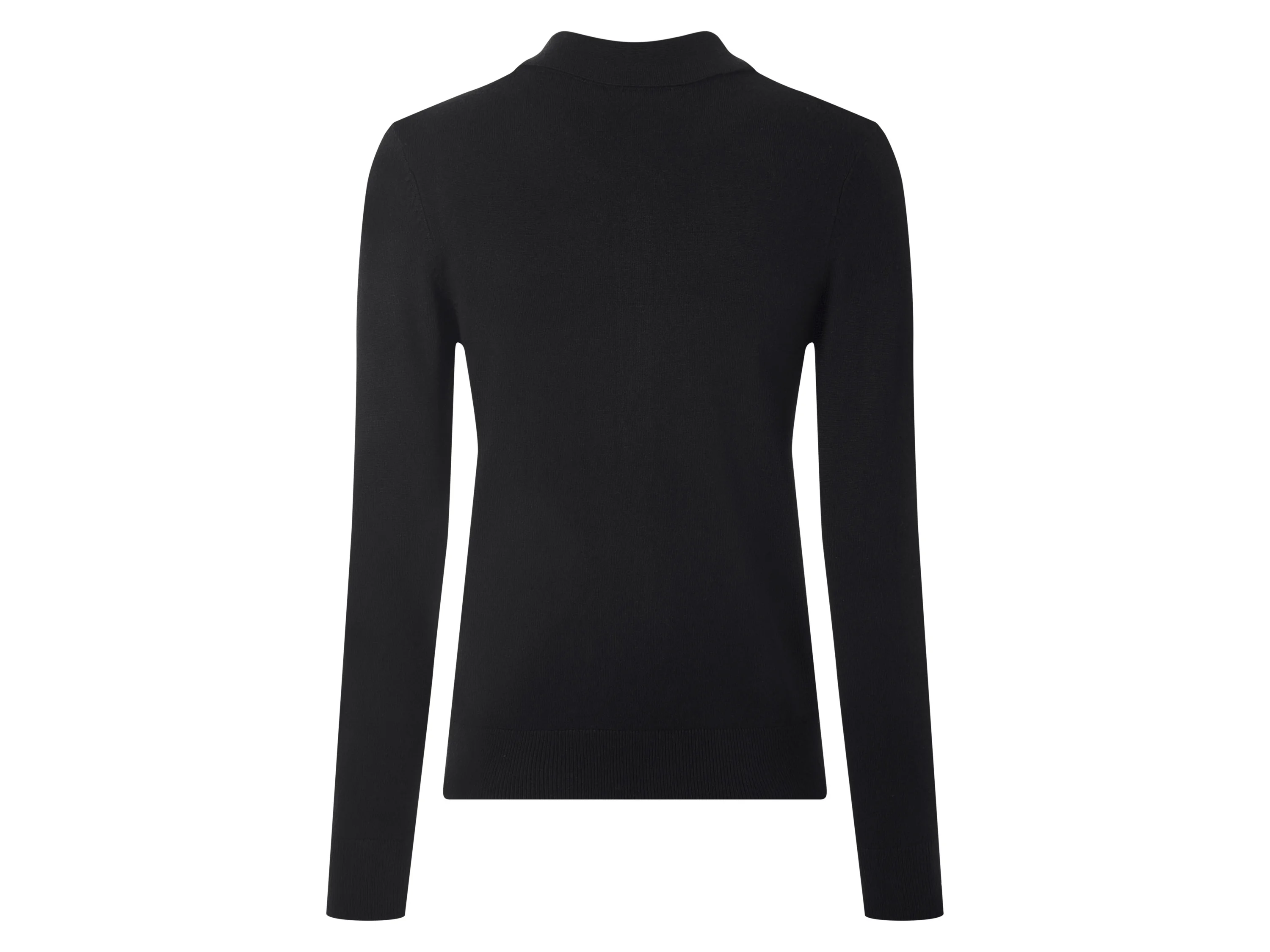 ESMARA® Damen Feinstrick-Polopullover (Schwarz, M (40/42)) – Bild 3 von 4