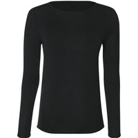 ESMARA® Damen Feinstrick-Pullover, körpernah geschnitten (Schwarz, L(44/46))