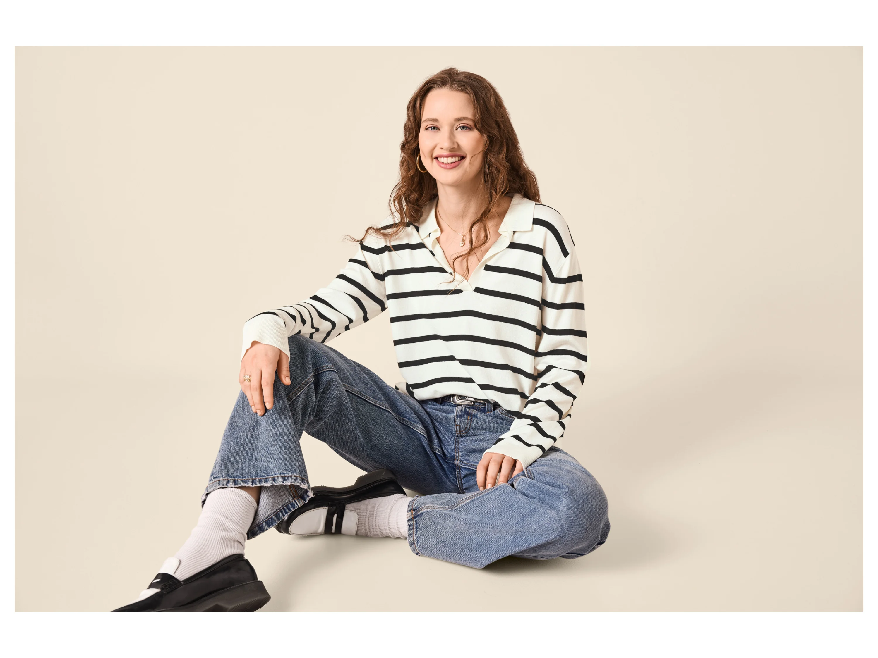 ESMARA® Damen Feinstrick-Pullover (Streifen, M(40/42)) – Bild 2 von 4
