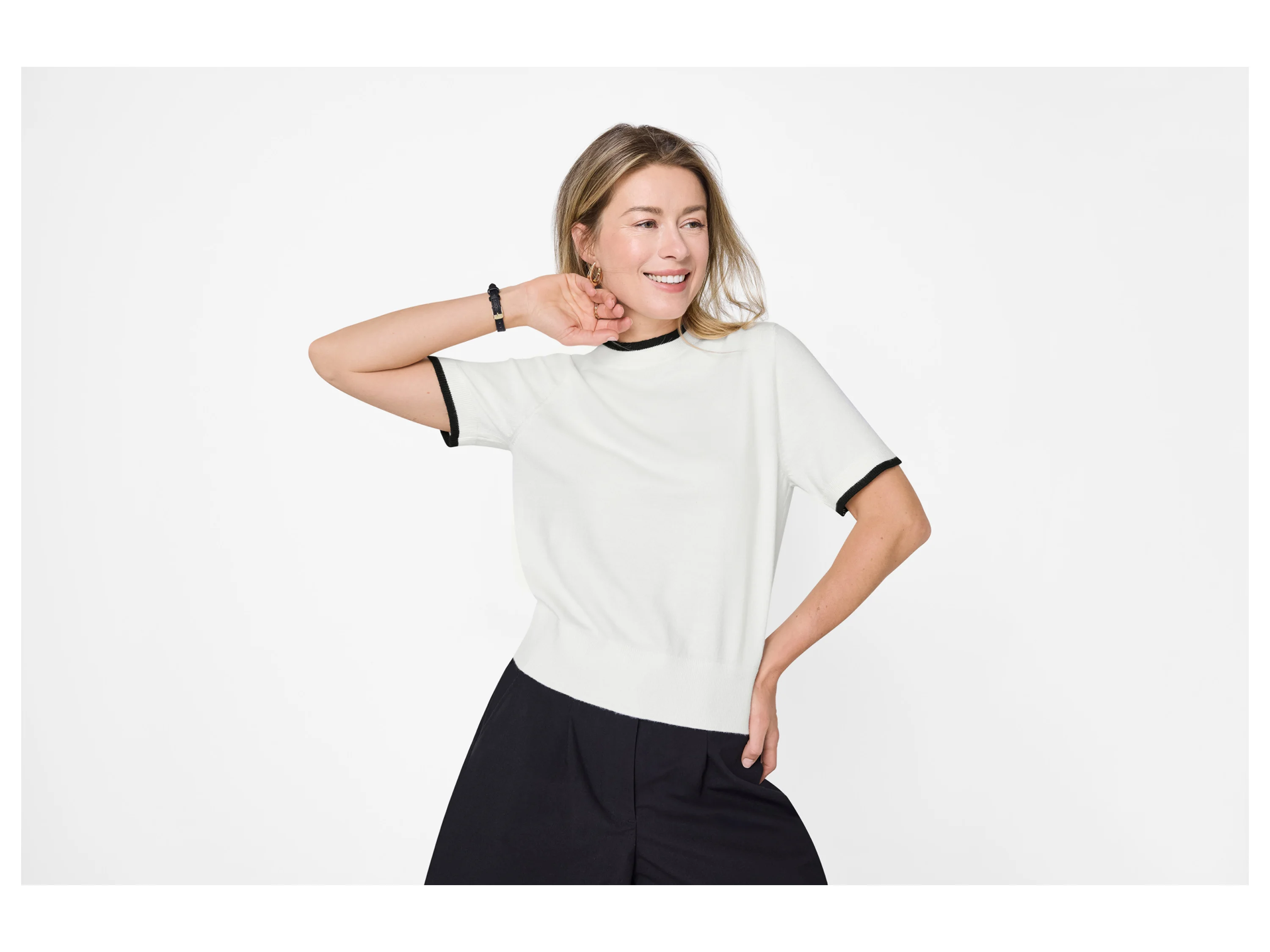 ESMARA® Damen Feinstrick-Pullover (Weiß, XS(32/34)) – Bild 2 von 3