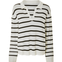 ESMARA® Damen Feinstrick Pullover (Weiß/schwarz, S(36/38))