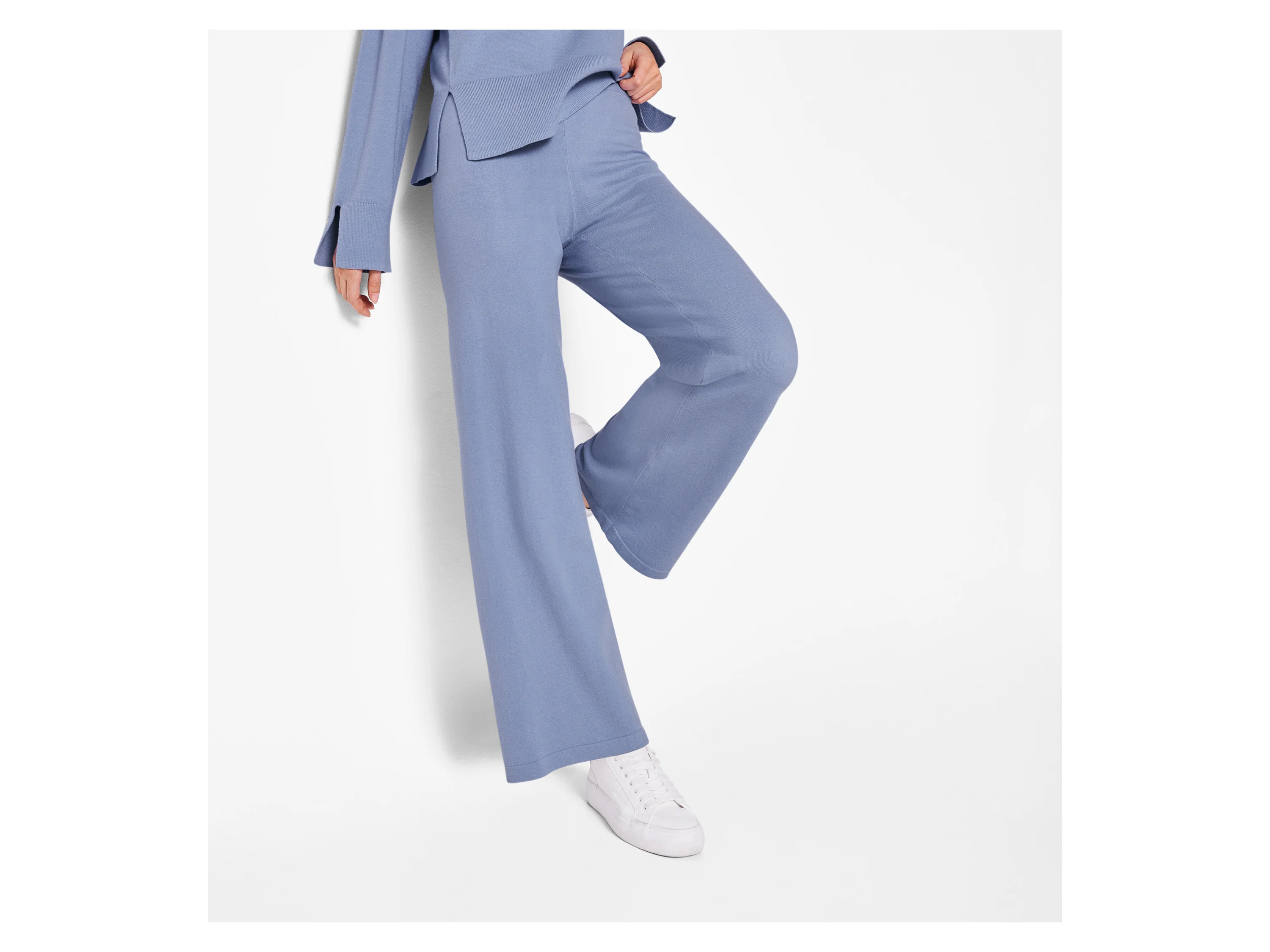 ESMARA® Damen Feinstrickhose (Blau, XL(48/50)) – Bild 2 von 3