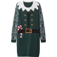 ESMARA® Damen Feinstrickkleid (Grün, XS(32/34))