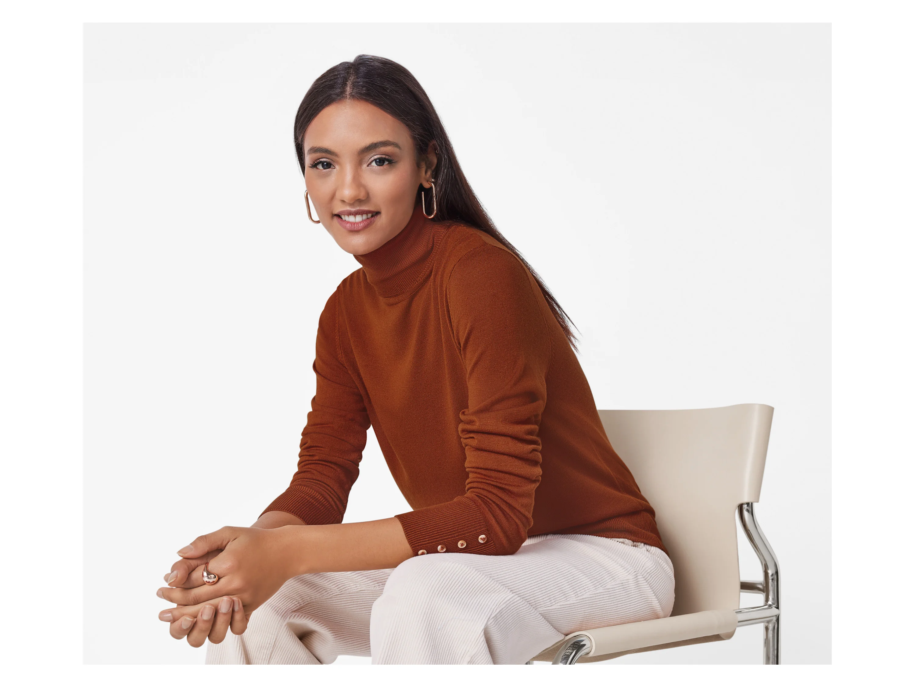 ESMARA® Damen Feinstrickpullover (Braun, M(40/42)) – Bild 2 von 4
