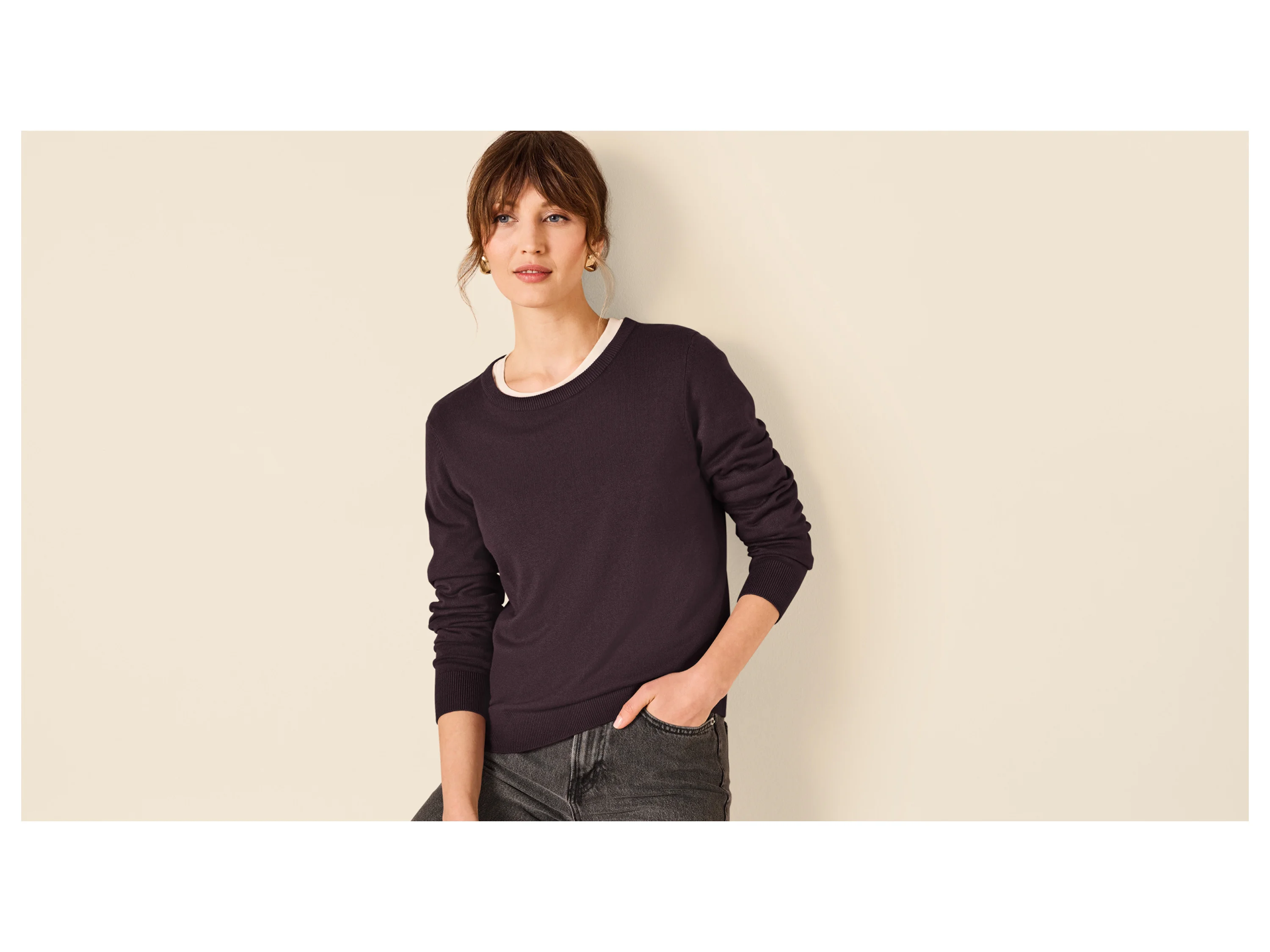 ESMARA® Damen Feinstrickpullover (Lila, L(44/46)) – Bild 2 von 4