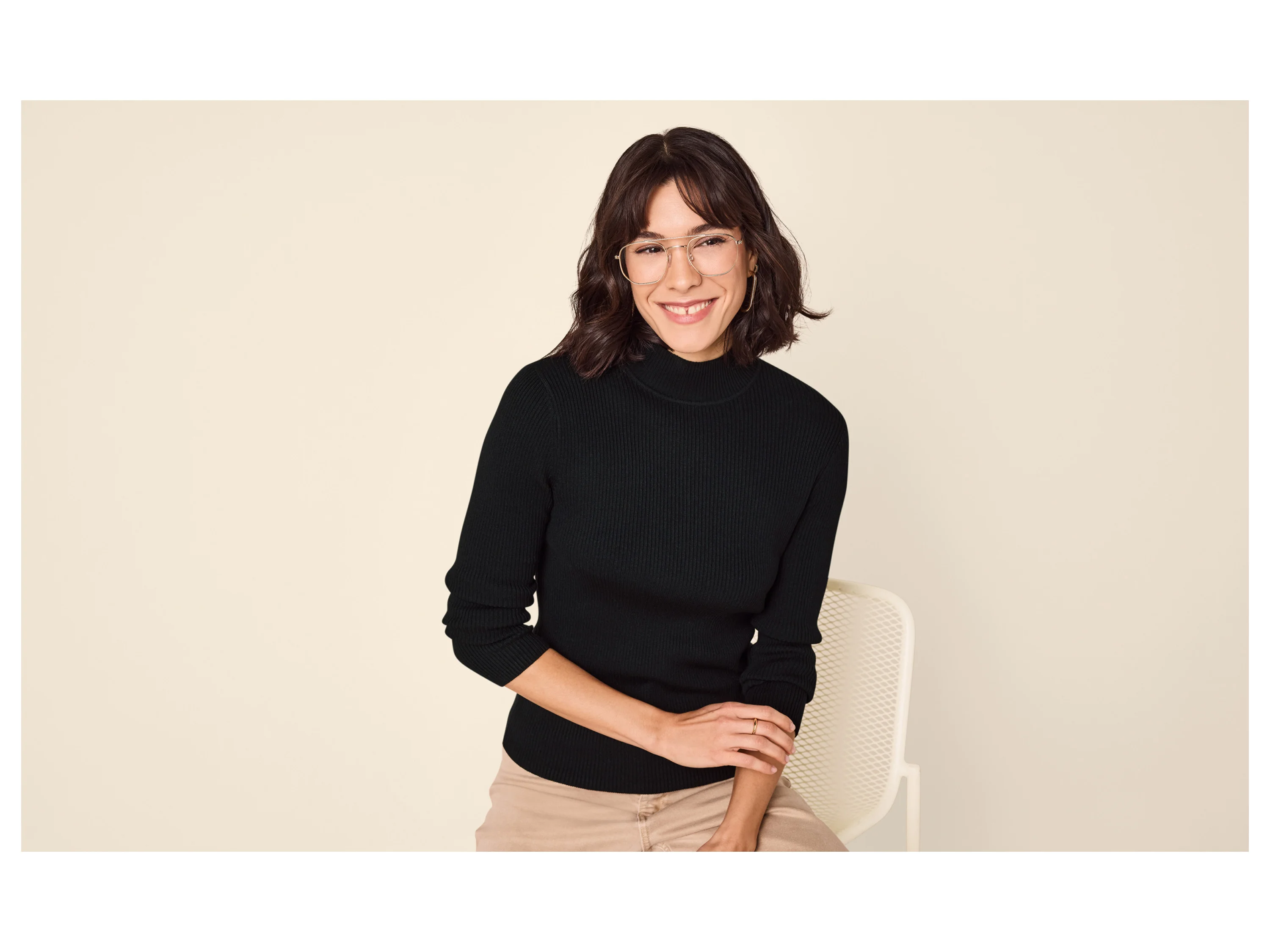 ESMARA® Damen Feinstrickpullover (Schwarz, XS(32/34)) – Bild 2 von 3