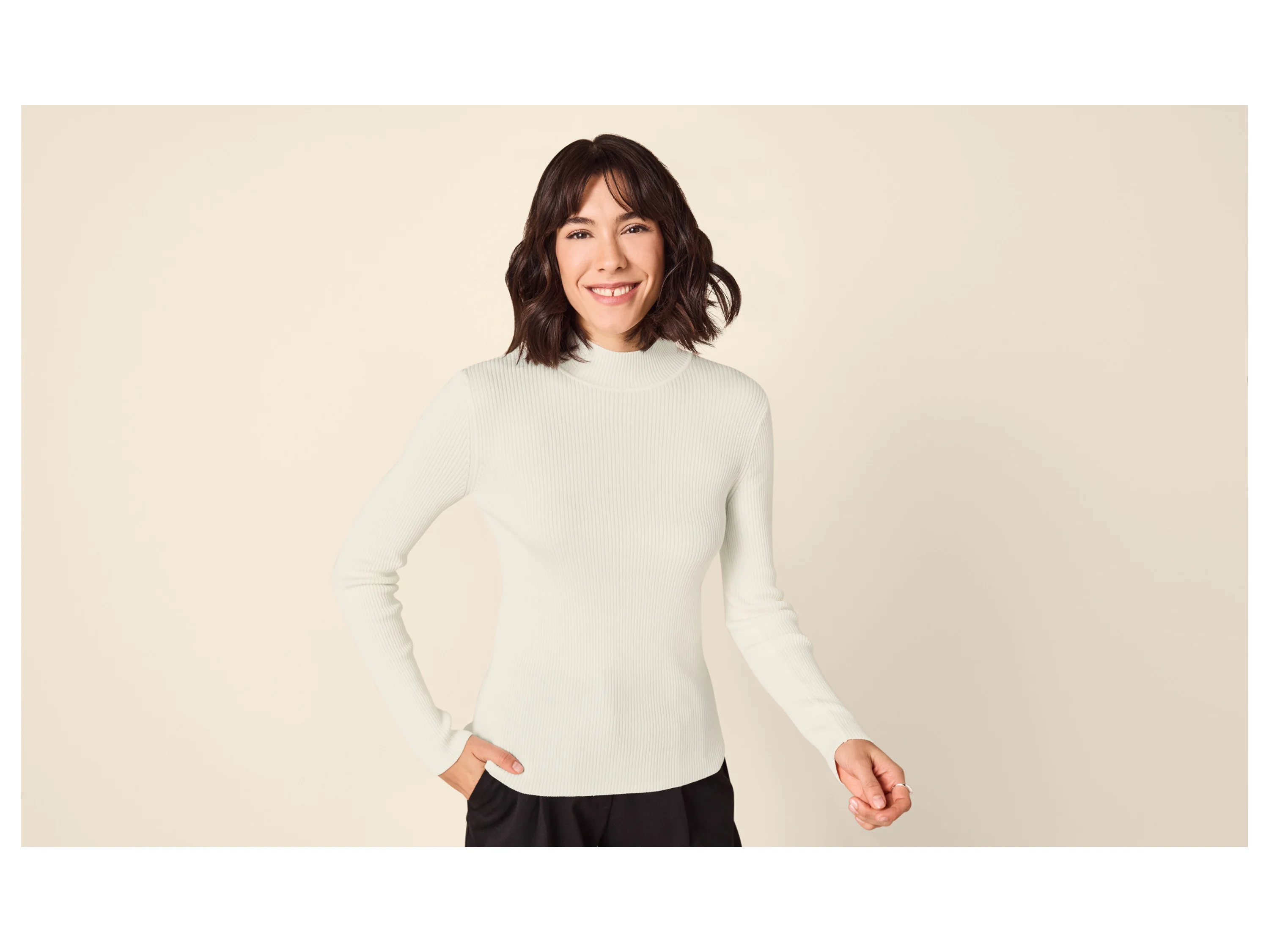 ESMARA® Damen Feinstrickpullover (Weiß, M(40/42)) – Bild 2 von 4