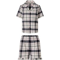 ESMARA® Damen Flanell Pyjama (Rosa, L(44/46))
