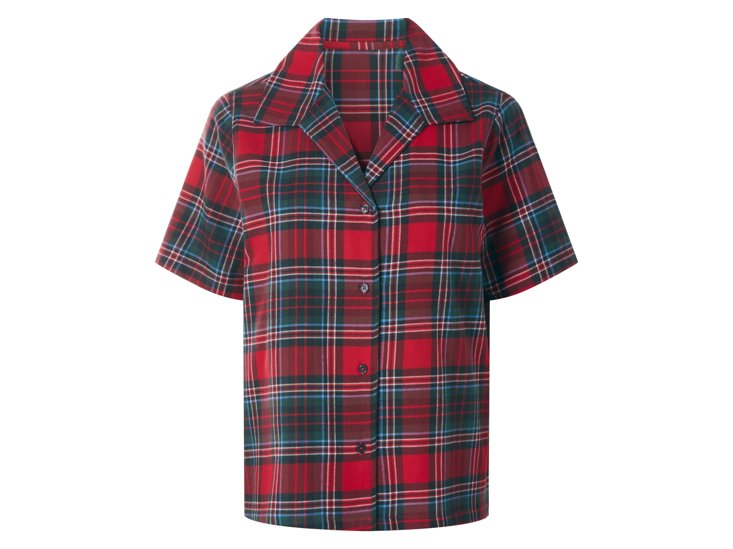 ESMARA® Damen Flanell Pyjama (Rot, M(40/42)) – Bild 3 von 4