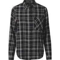 ESMARA® Damen Flanellbluse (Schwarz, XS(32/34))