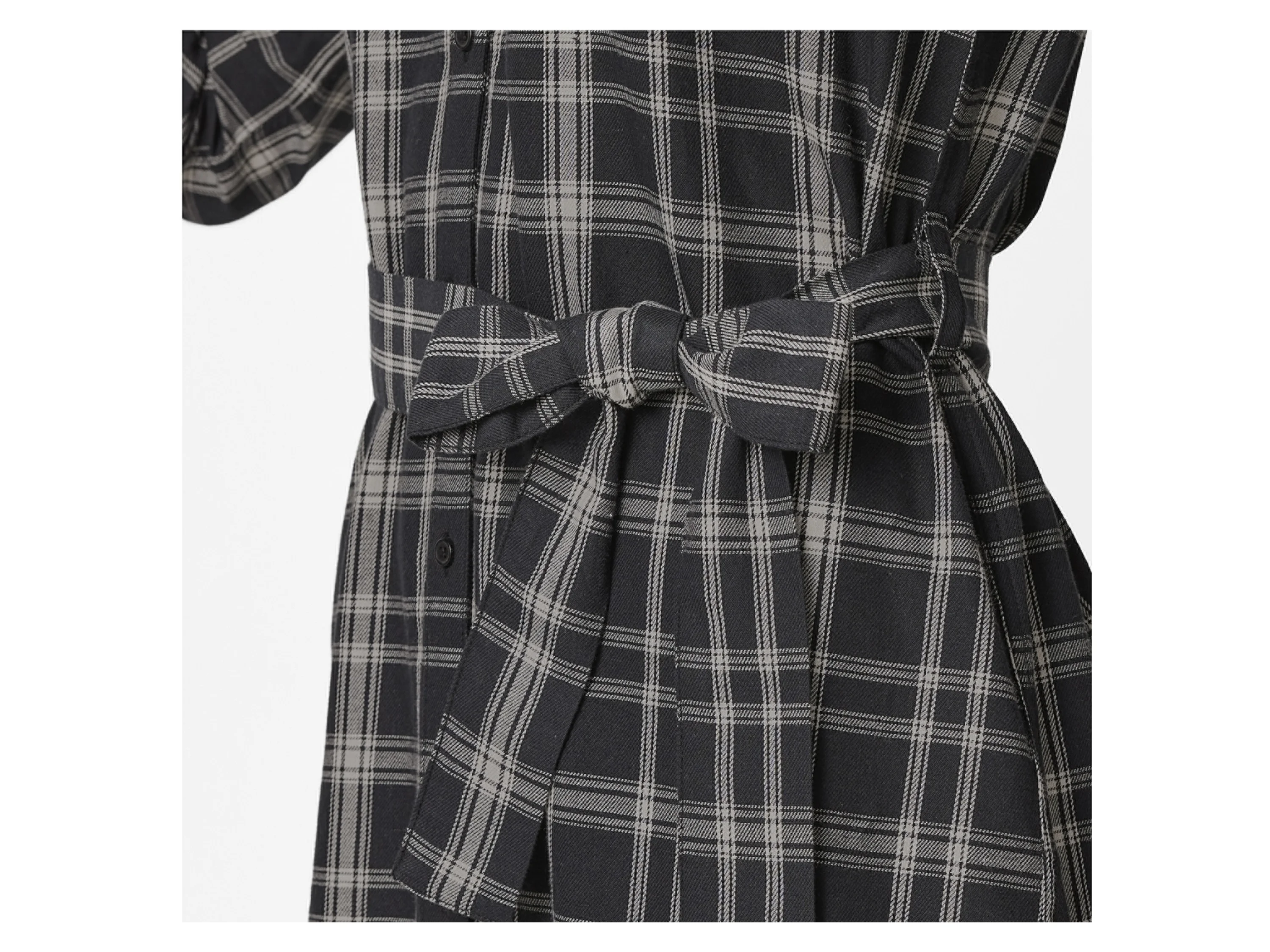 ESMARA® Damen Flanellkleid (Schwarz, 44) – Bild 4 von 4