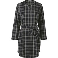 ESMARA® Damen Flanellkleid (Schwarz, 40)