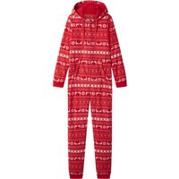 ESMARA® Damen Fleece-Jumpsuit (Rot, L(44/46))