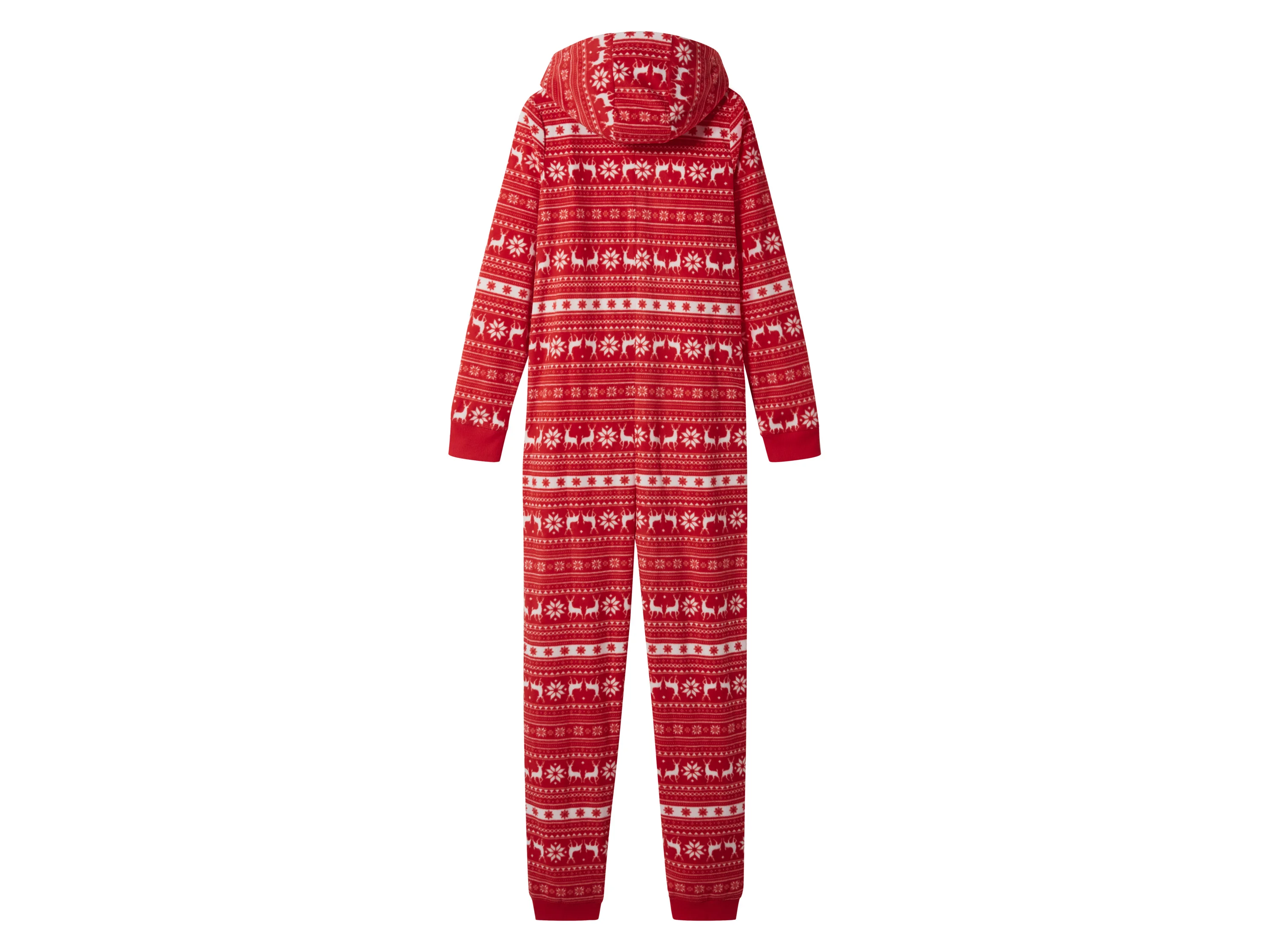 ESMARA® Damen Fleece-Jumpsuit (Rot, L(44/46)) – Bild 3 von 3