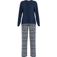 ESMARA® Damen Fleece-Pyjama (Navy, M(40/42))
