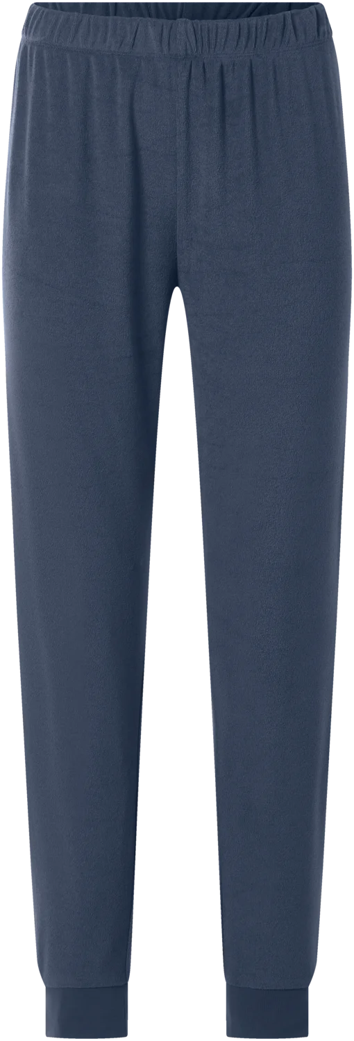 ESMARA® Damen Frottee-Pyjama, lang (Blau, L (44/46)) – Bild 4 von 4