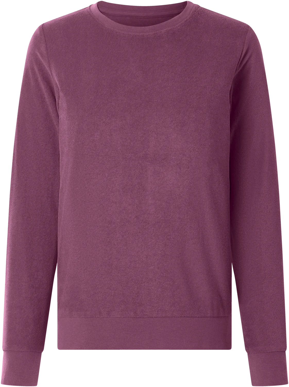 ESMARA® Damen Frottee-Pyjama, lang (Burgunder, S (36/38)) – Bild 3 von 4