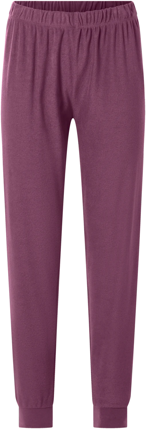 ESMARA® Damen Frottee-Pyjama, lang (Burgunder, S (36/38)) – Bild 4 von 4