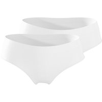ESMARA® Damen Gerippte Hipster, 2 Stück (Weiß, XL(48/50))