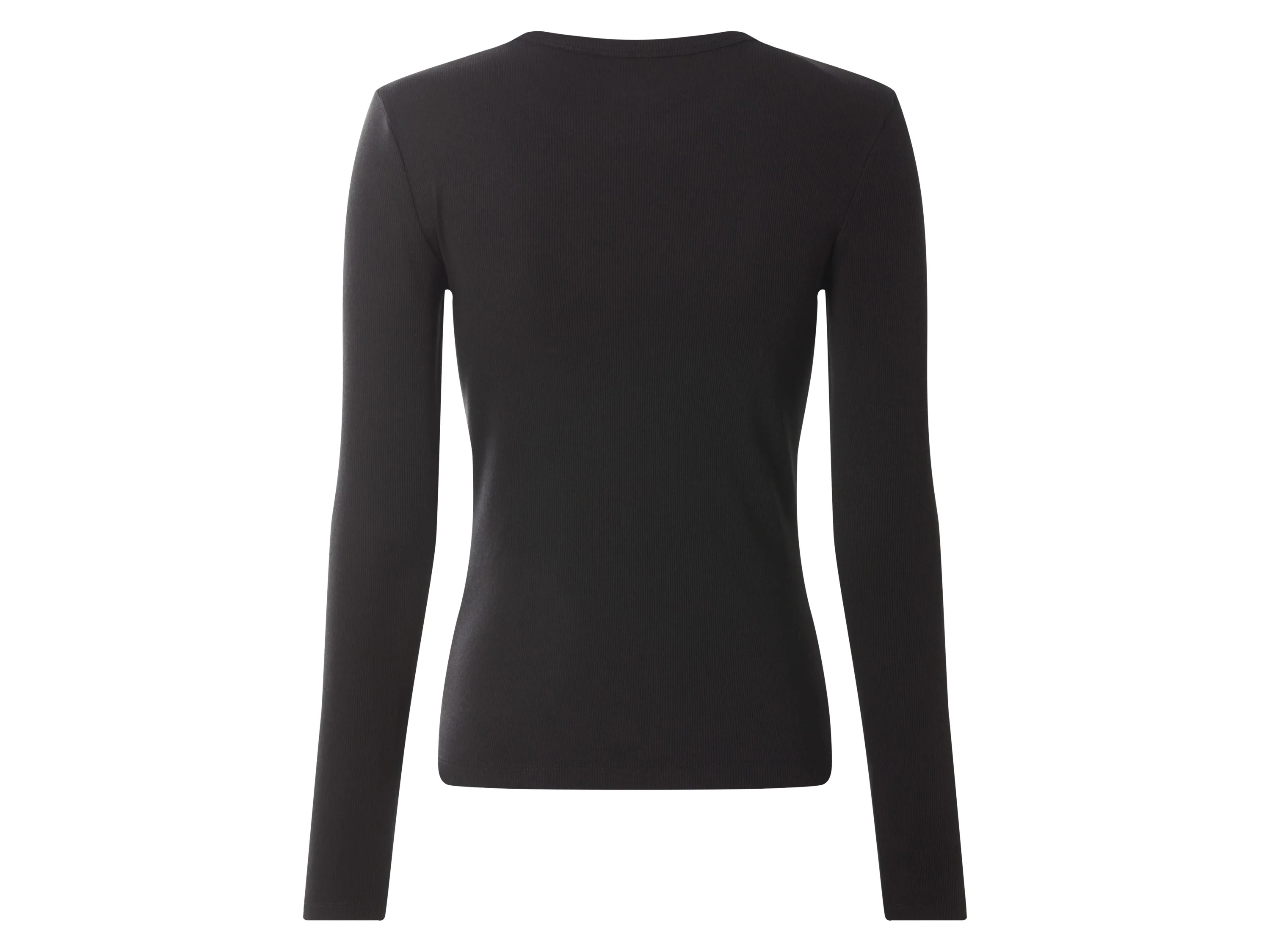 ESMARA® Damen Gerippte Langarmshirts, 2 Stück (Schwarz/weiß, XS (32/34)) – Bild 4 von 4