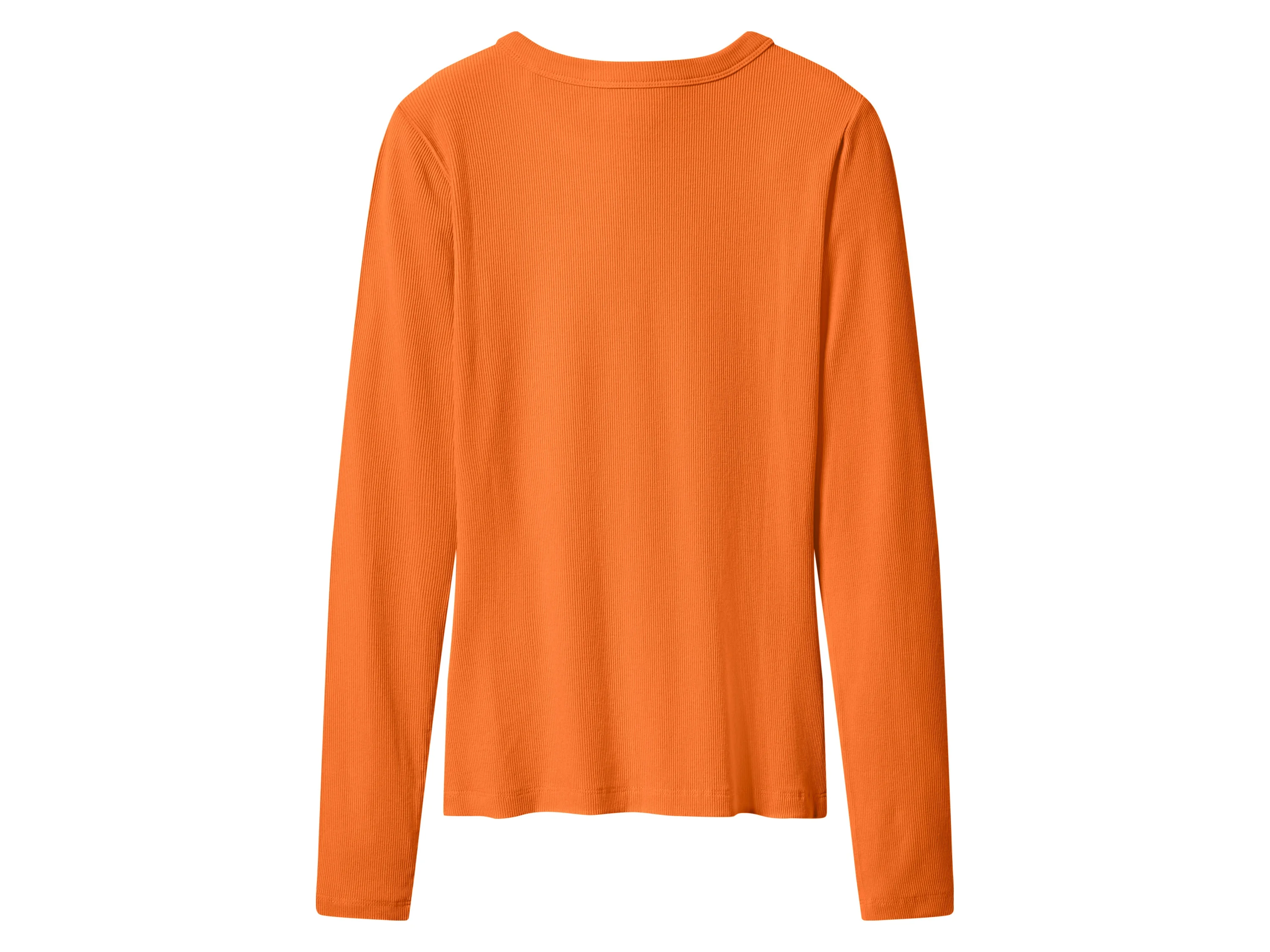 ESMARA® Damen Gerippte Langarmshirts, 2 Stück (dunkelbraun/orange, M(40/42)) – Bild 4 von 4