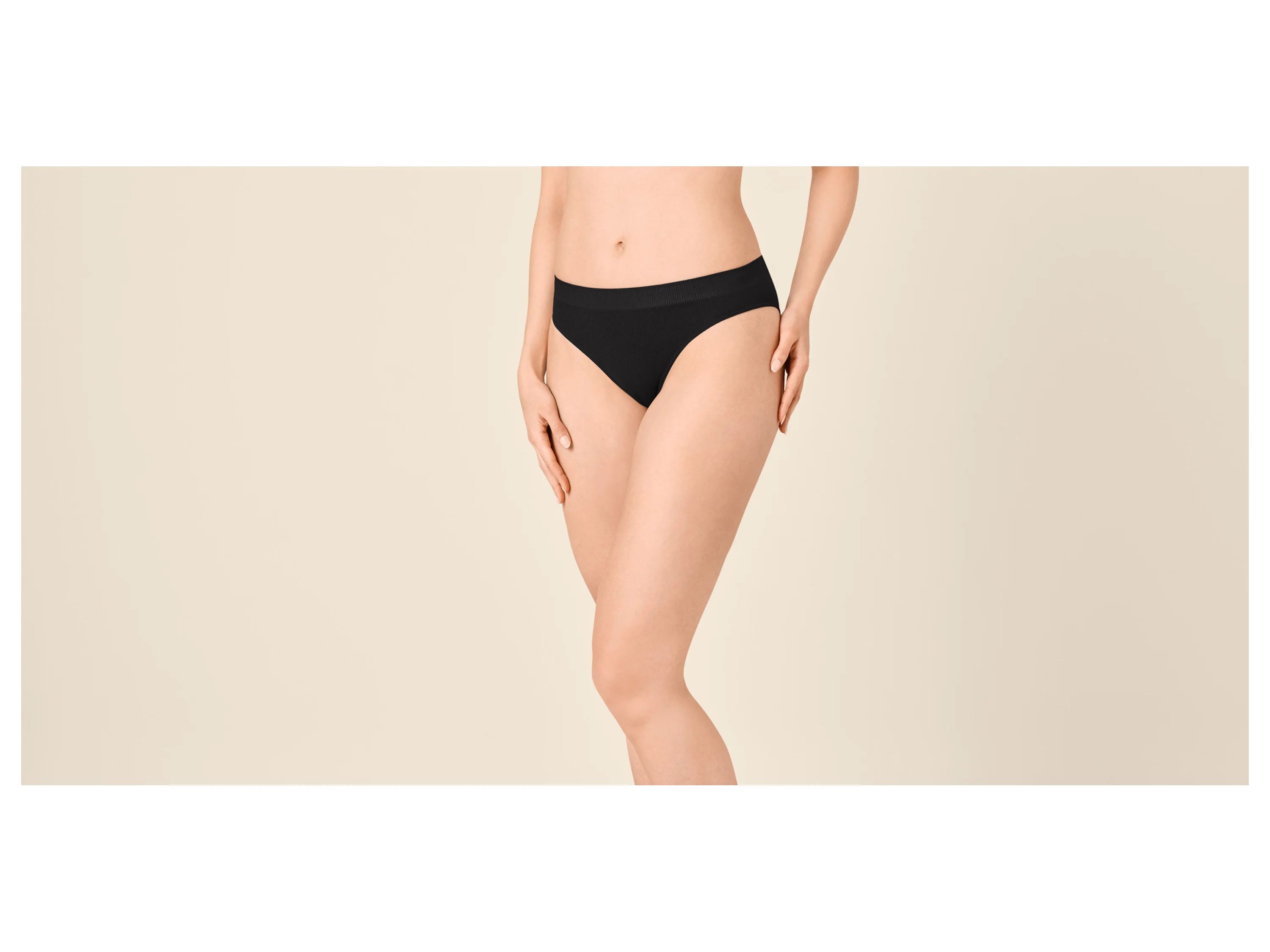 ESMARA® Damen Gerippte Minislips, 2 Stück (Schwarz, XL(48/50)) – Bild 2 von 4