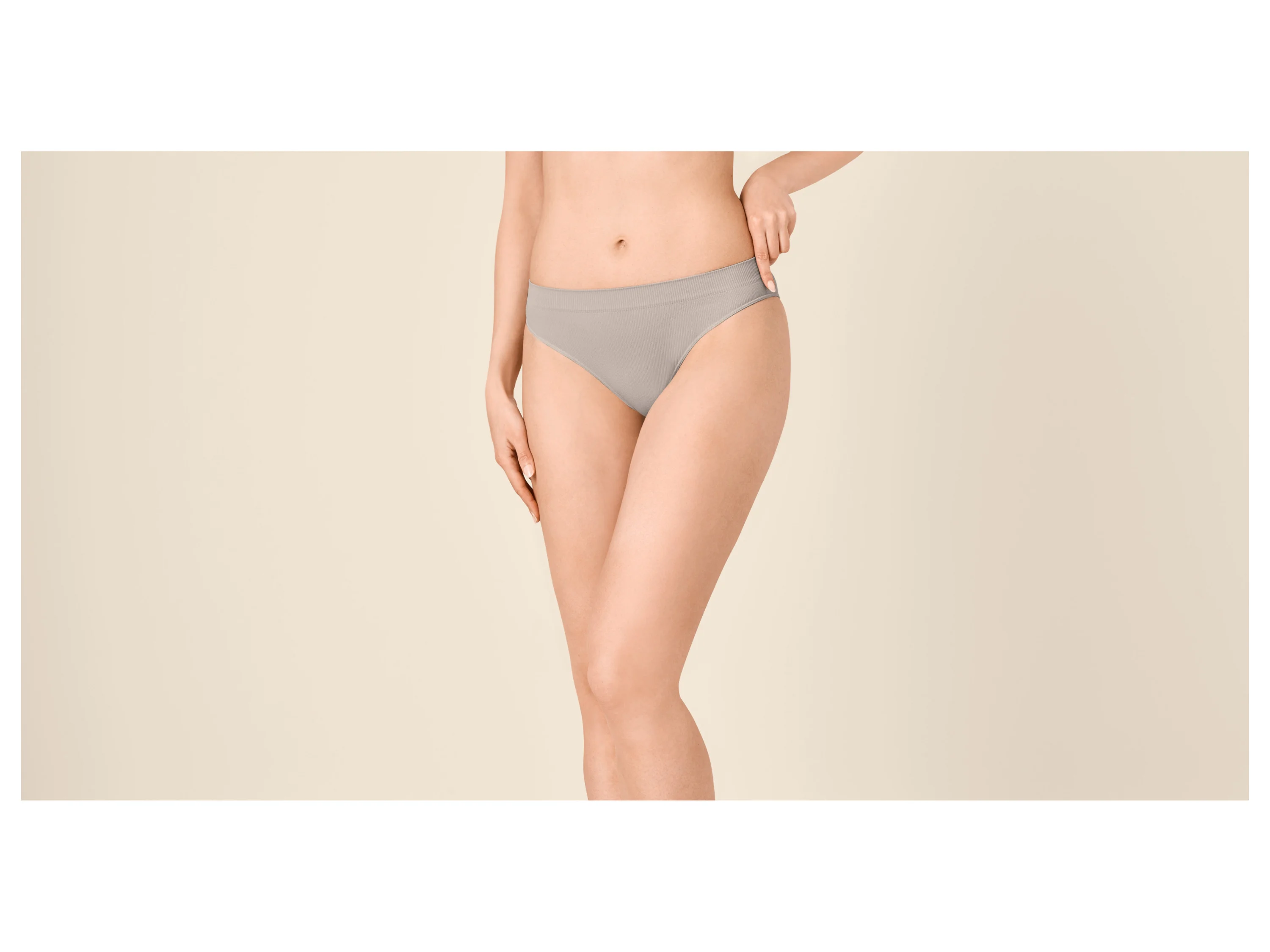 ESMARA® Damen Gerippte Minislips, 2 Stück (Grau, M(40/42)) – Bild 2 von 4