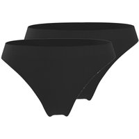 ESMARA® Damen Gerippte Minislips, 2 Stück (Schwarz, M(40/42))