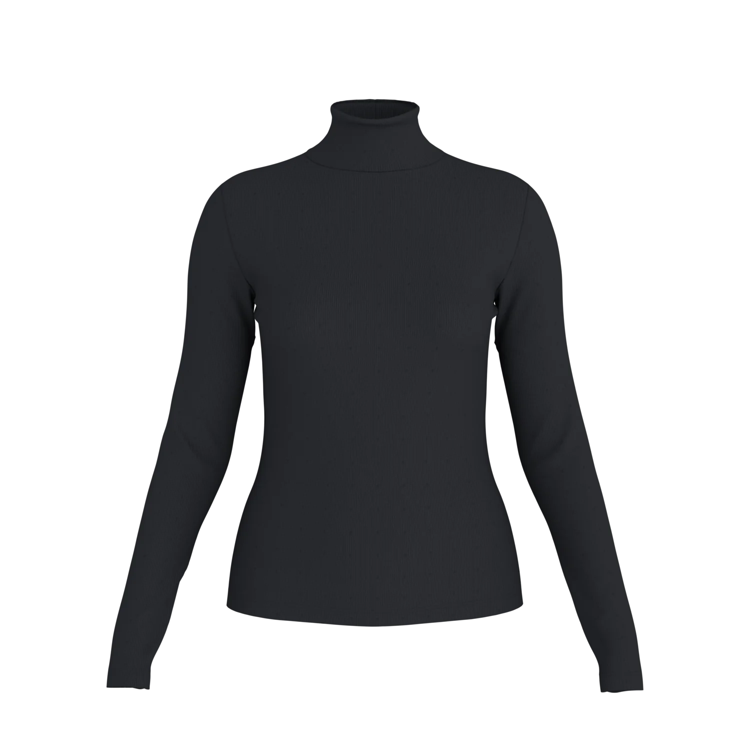 ESMARA® Damen Gerippte Rollkragenshirts, 2 Stück (Schwarz/Grau, M(40/42)) – Bild 2 von 4