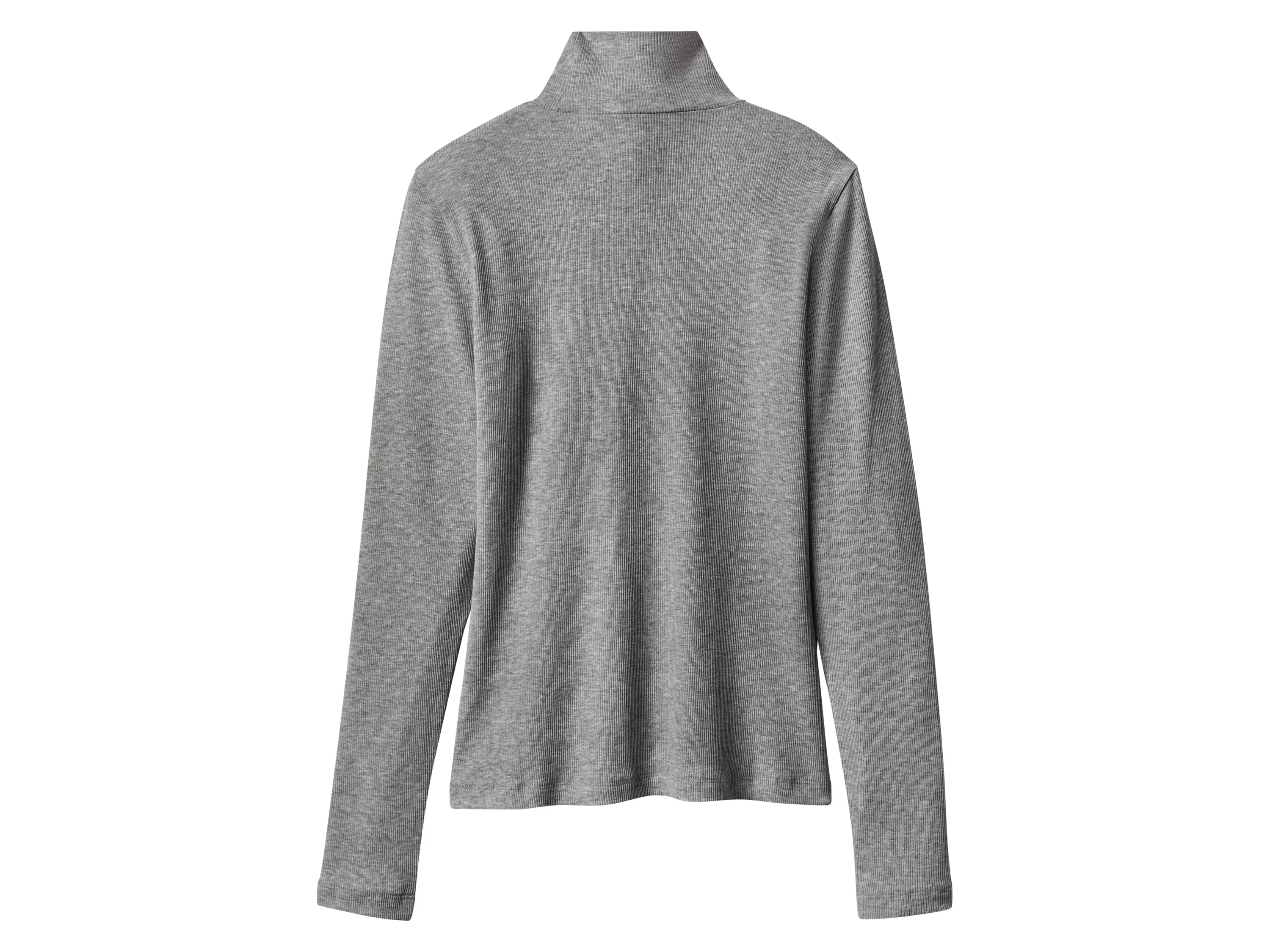ESMARA® Damen Gerippte Rollkragenshirts, 2 Stück (schwarz/grau, XS(32/34)) – Bild 4 von 4