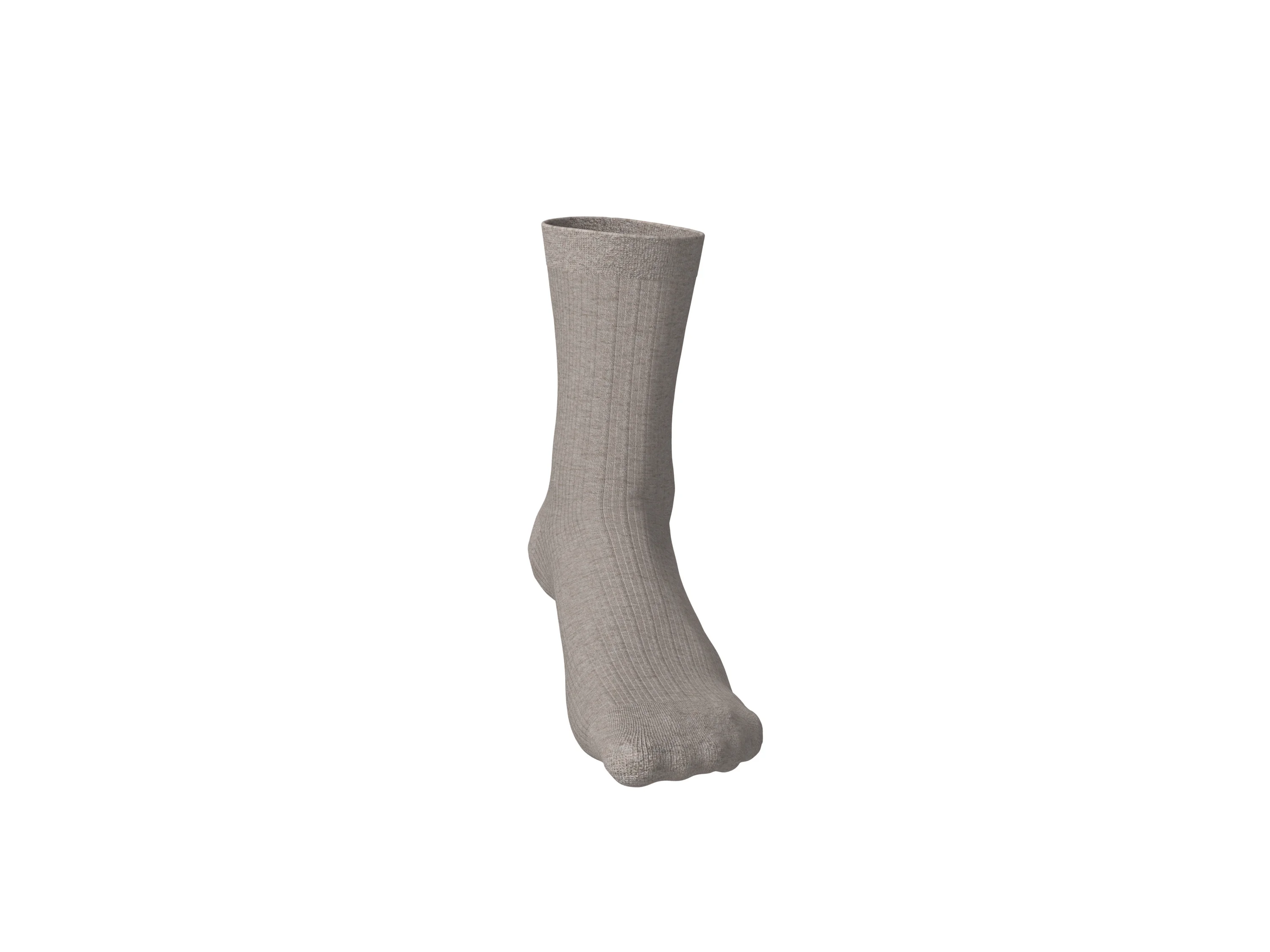 ESMARA® Damen Gerippte Socken / Socken, 5 Stück (sand/beige/braun/weiß/rot, 39-42) – Bild 3 von 4