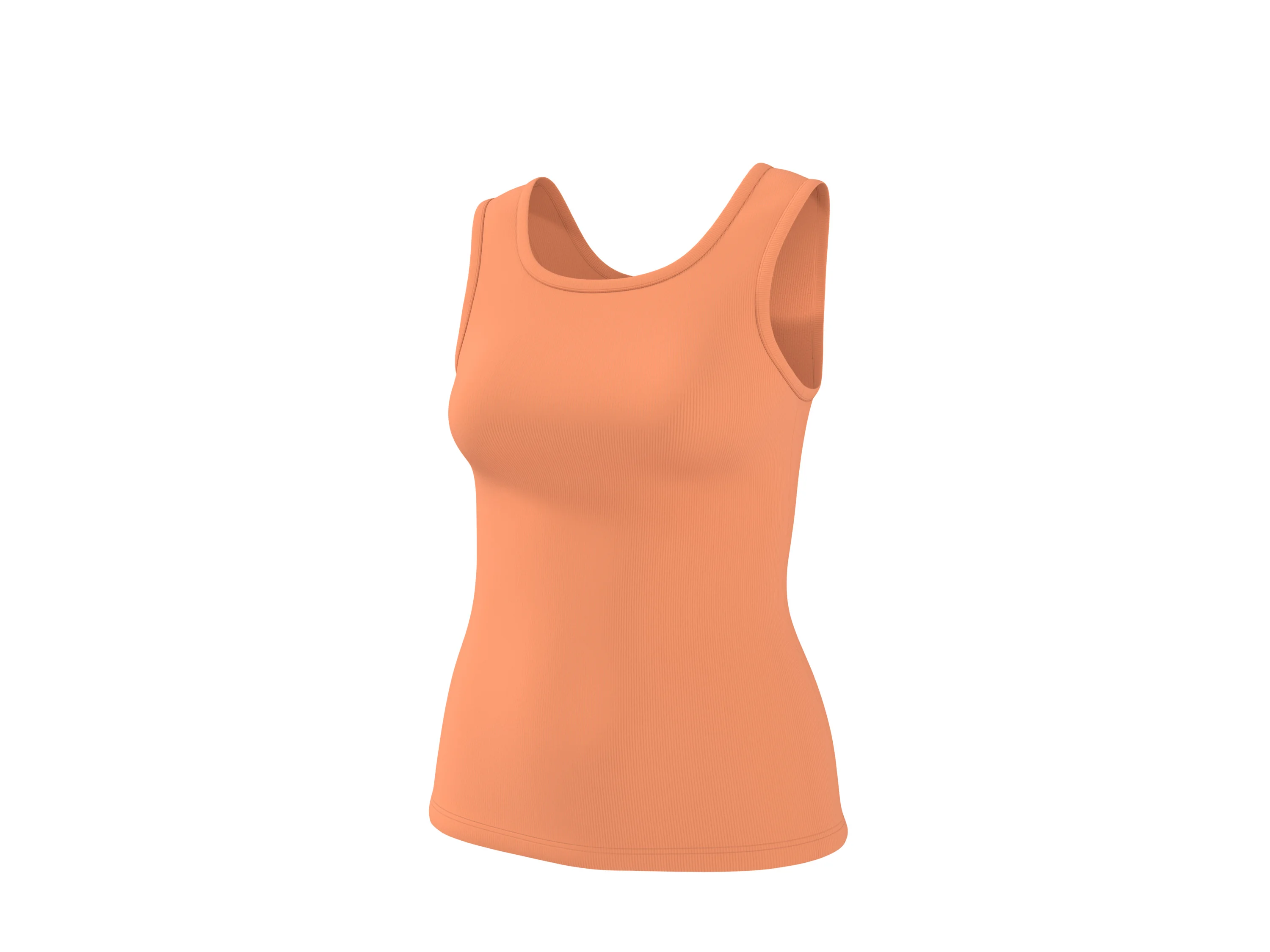 ESMARA® Damen Gerippte Tops, 2 Stück (weiß/orange, XS(32/34)) – Bild 4 von 4