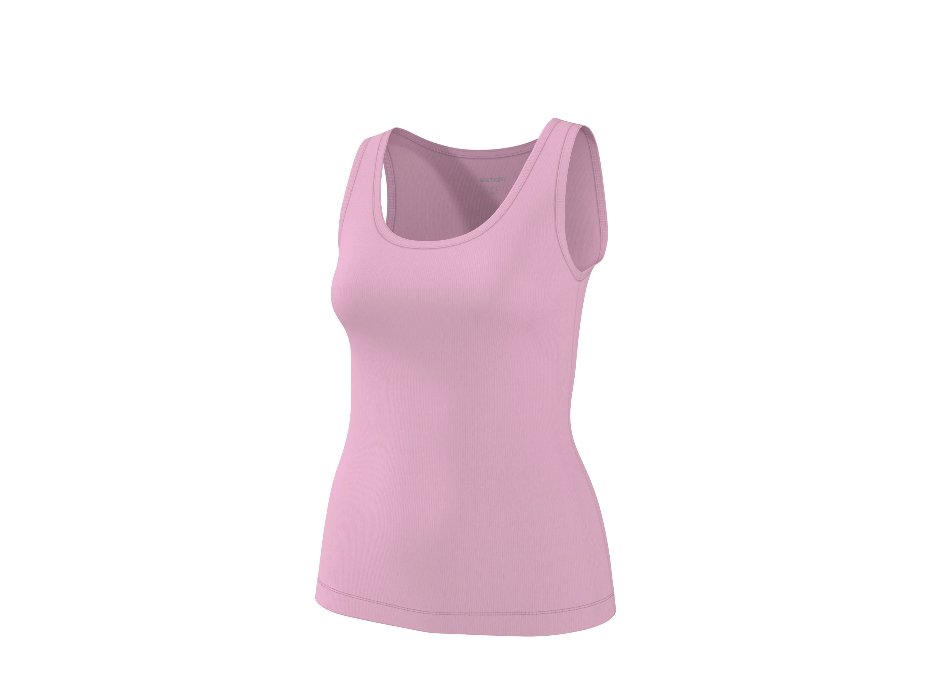 ESMARA® Damen Gerippte Tops, 2 Stück (rot/pink, M(40/42)) – Bild 4 von 4
