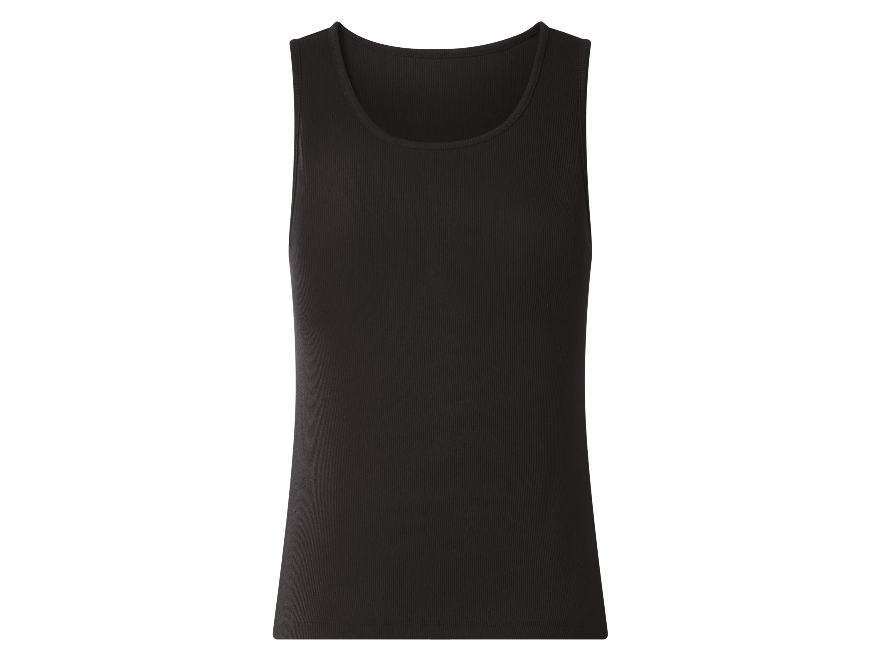 ESMARA® Damen Gerippte Tops, 2 Stück (Schwarz/weiß, L (44/46)) – Bild 2 von 4