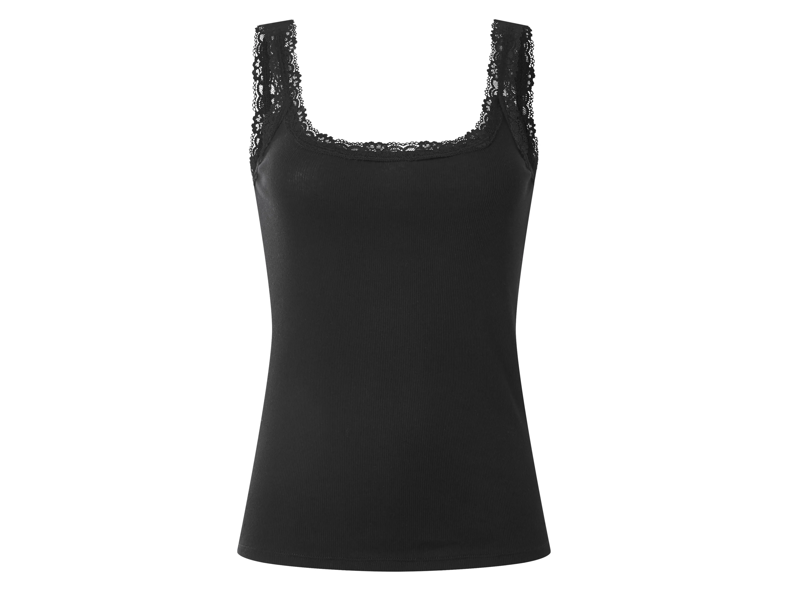 ESMARA® Damen Gerippte Tops, 3 Stück (Schwarz, L(44/46)) – Bild 3 von 4
