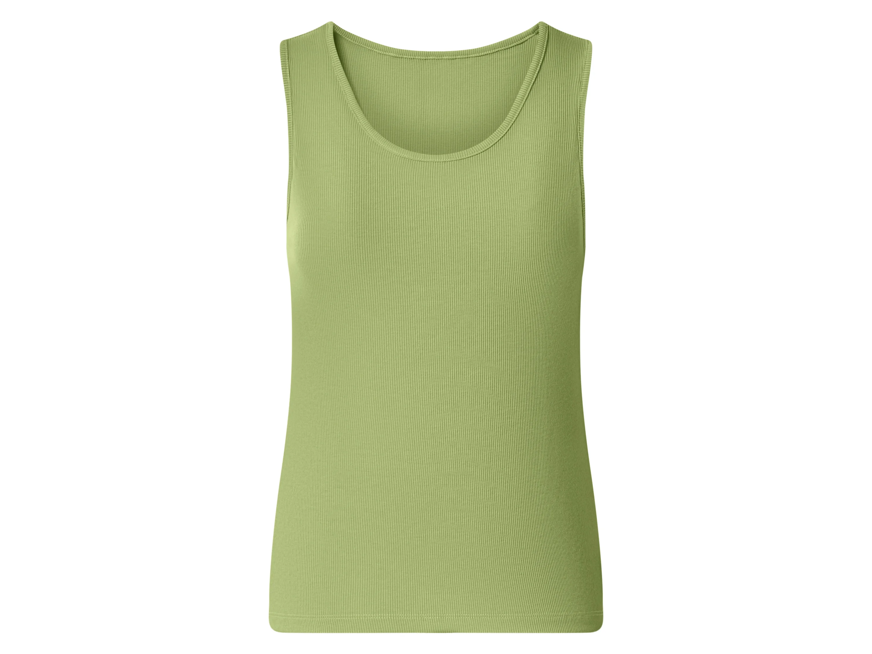 ESMARA® Damen Gerippte Tops, 2 Stück (grün/pink, XS (32/34)) – Bild 2 von 4