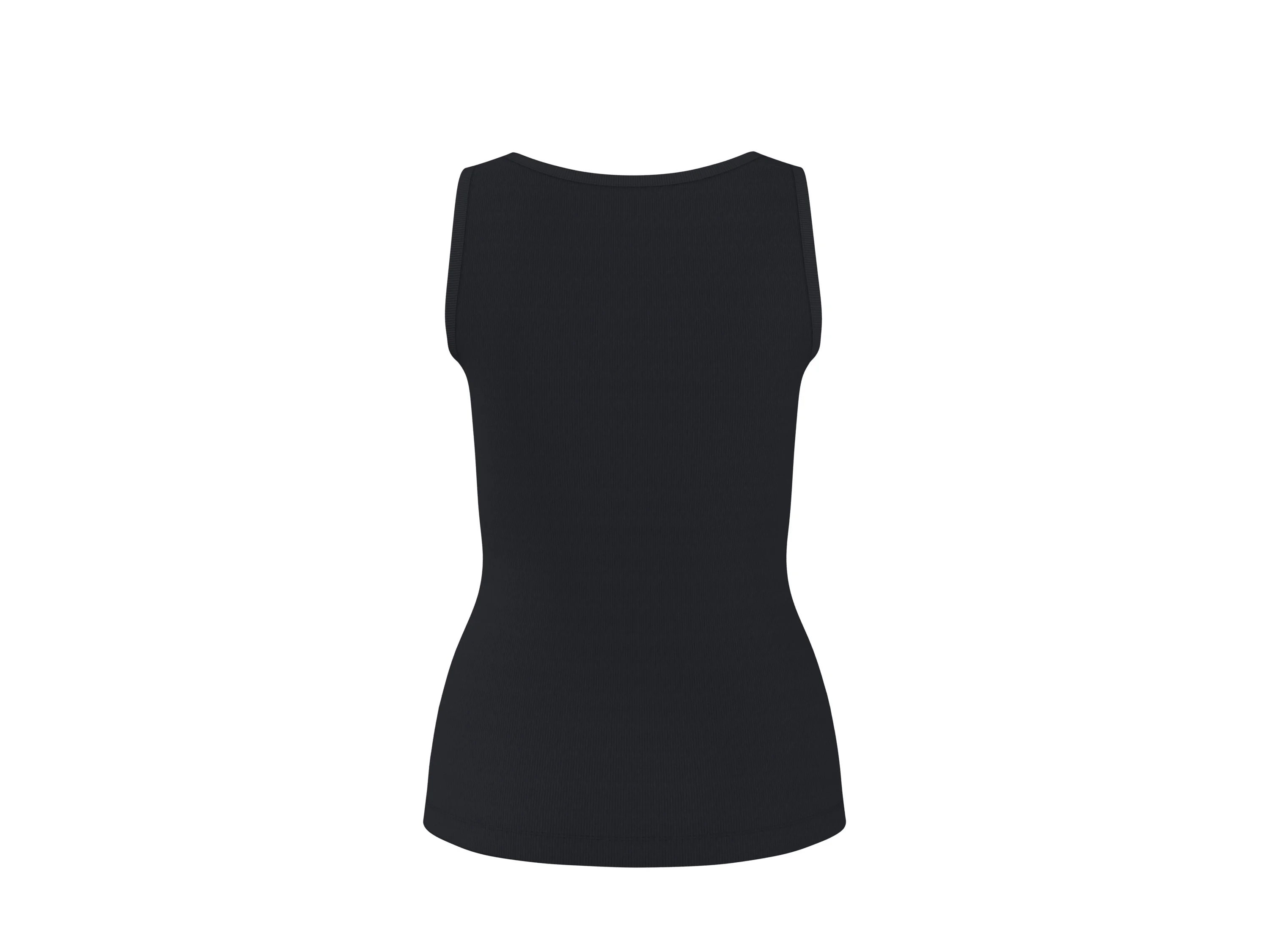 ESMARA® Damen Gerippte Tops, 2 Stück (Schwarz/weiß, XS(32/34)) – Bild 4 von 4