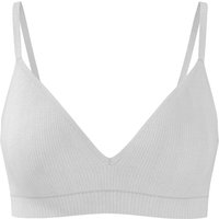 ESMARA® Damen Gerippter Soft-BH (Grau, 85B)