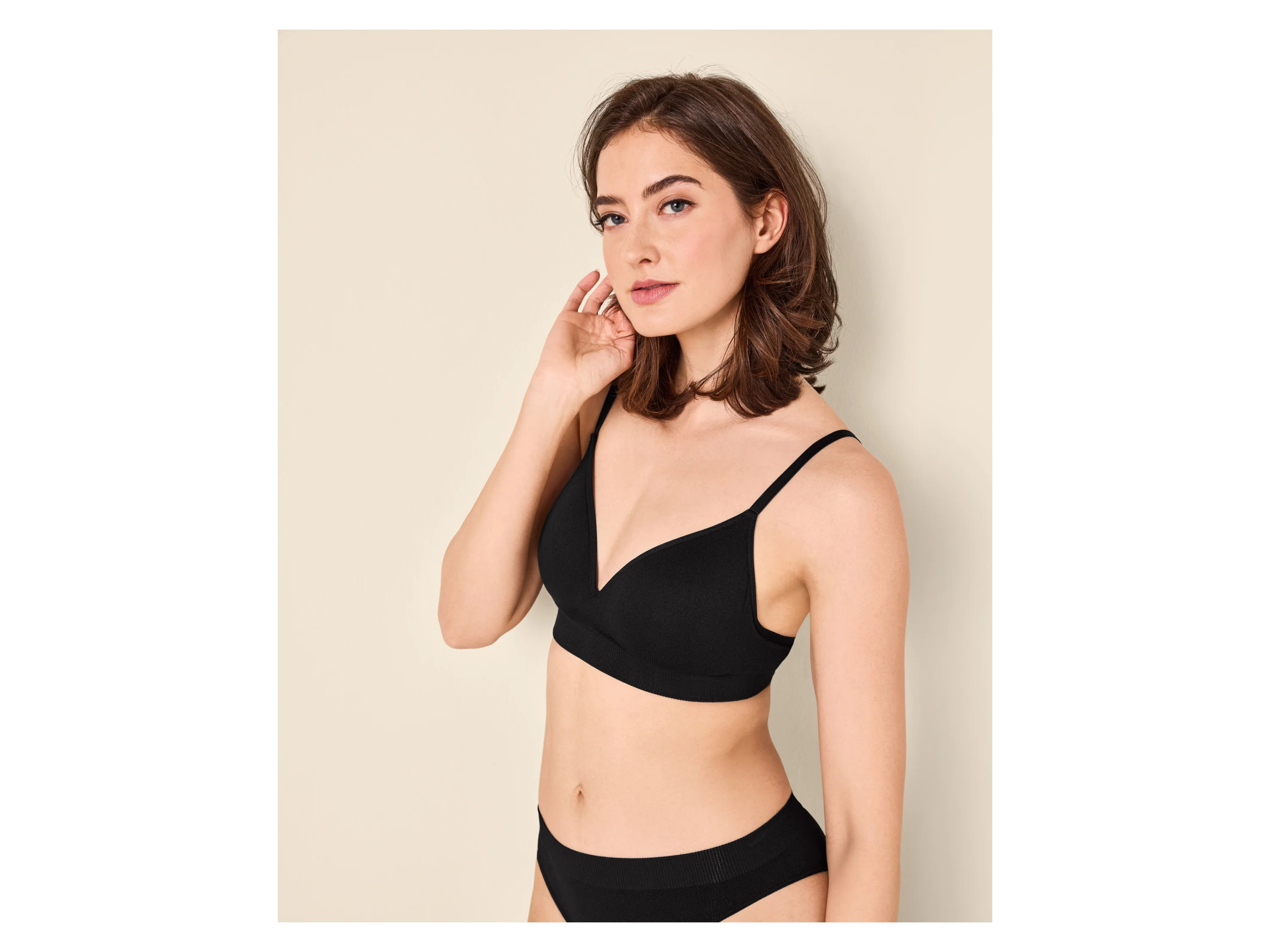 ESMARA® Damen Gerippter Soft-BH (Schwarz, 75B) – Bild 2 von 4