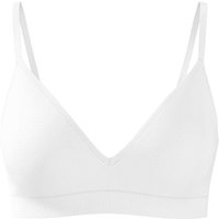 ESMARA® Damen Gerippter Soft-BH (Weiß, 80B)